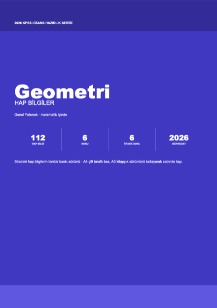KPSS Geometri hap bilgiler PDF kitapçığı kapağı