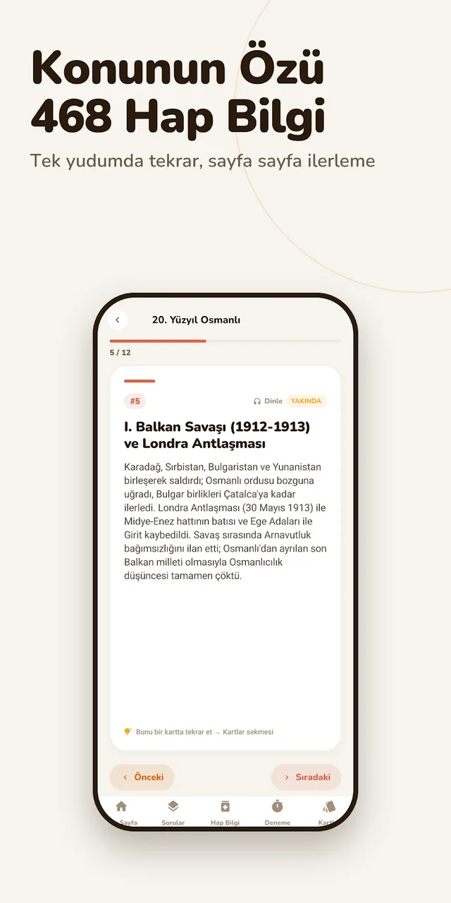 KPSS Digital Android uygulaması ekran görüntüsü: 468 hap bilgi